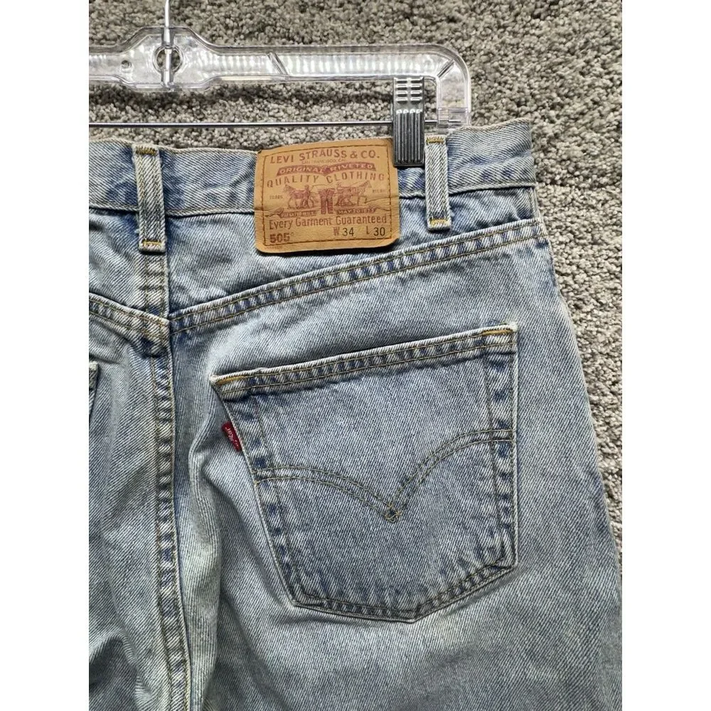 Vintage Levi's‎ 505 Blue Denim Jeans Regular Fit Made In Canada Mens 32x30 y2k